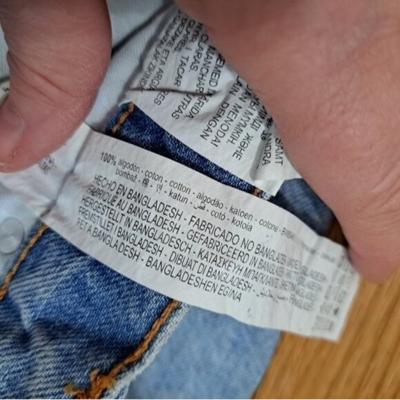 New Zara Women's Size 36 Straight Tapered Denim Jeans Light Wash Cotton Tag - Picture 5 of 12
